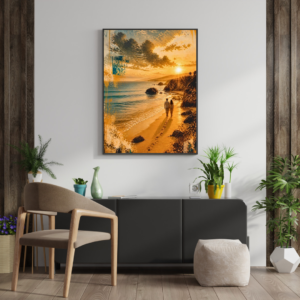Home gray modern background wall art frame mockup instagram post